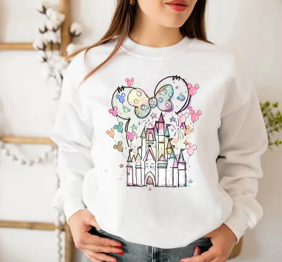 سويت شيرت ديزني ميني ماوس كاسل، سترة القلعة السحرية، سترة عائلية مملكة سحرية، سويت شيرت ديزني