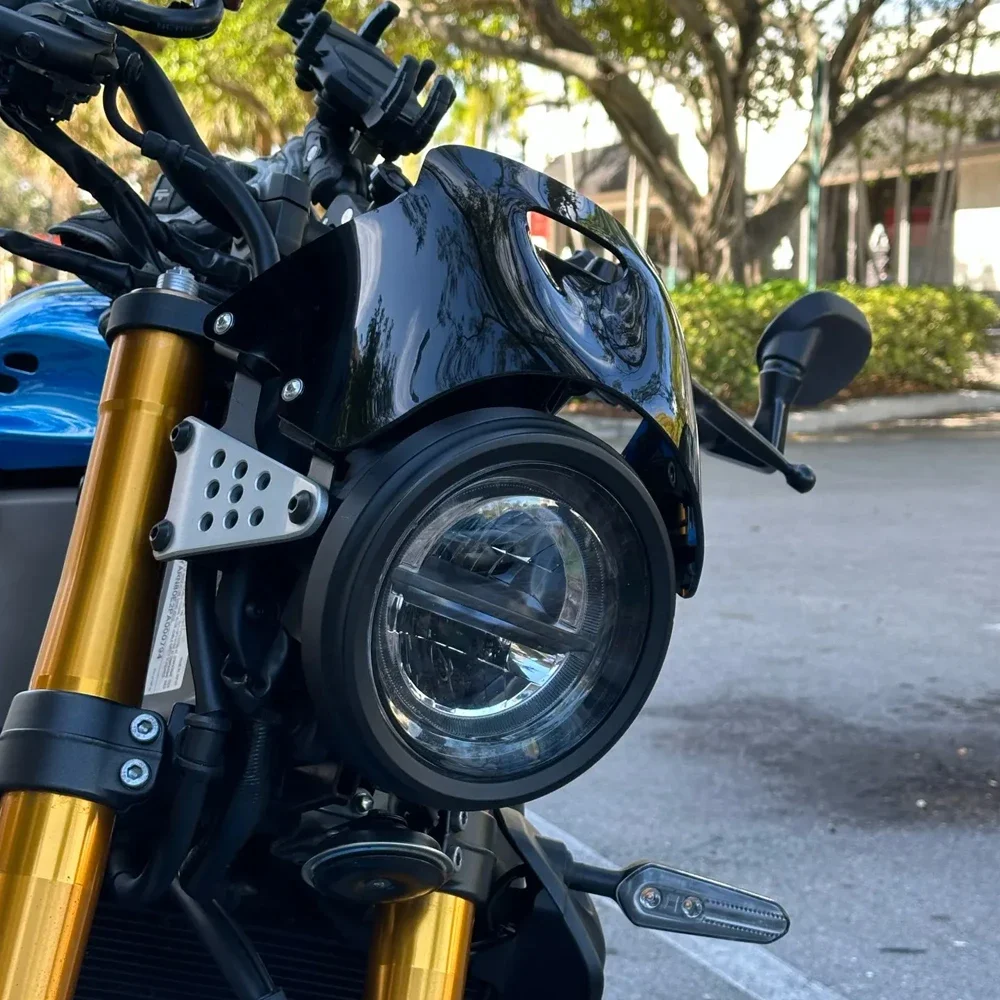 

For YAMAHA XSR900 XSR 900 2022 2023 Motorcycle Sport Windshield Headlight Fairing Windscreen Cowl Wind Deflector Mounting Kit