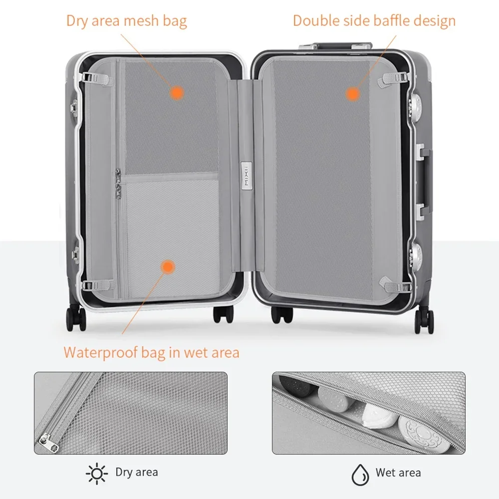 Mixi New Arrival Customized Trolley Luggage Supplier Voyage Vintage Suitcase Travel Bag Carry On Suitcases Set