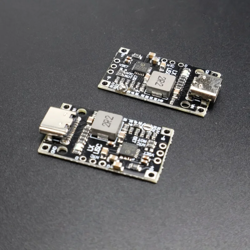 Type-C USB 2S/3S BMS 15W 8.4V 12.6V 1.5A リチウム電池充電ブーストモジュール、バランスサポート付き急速充電、インジケーター付き