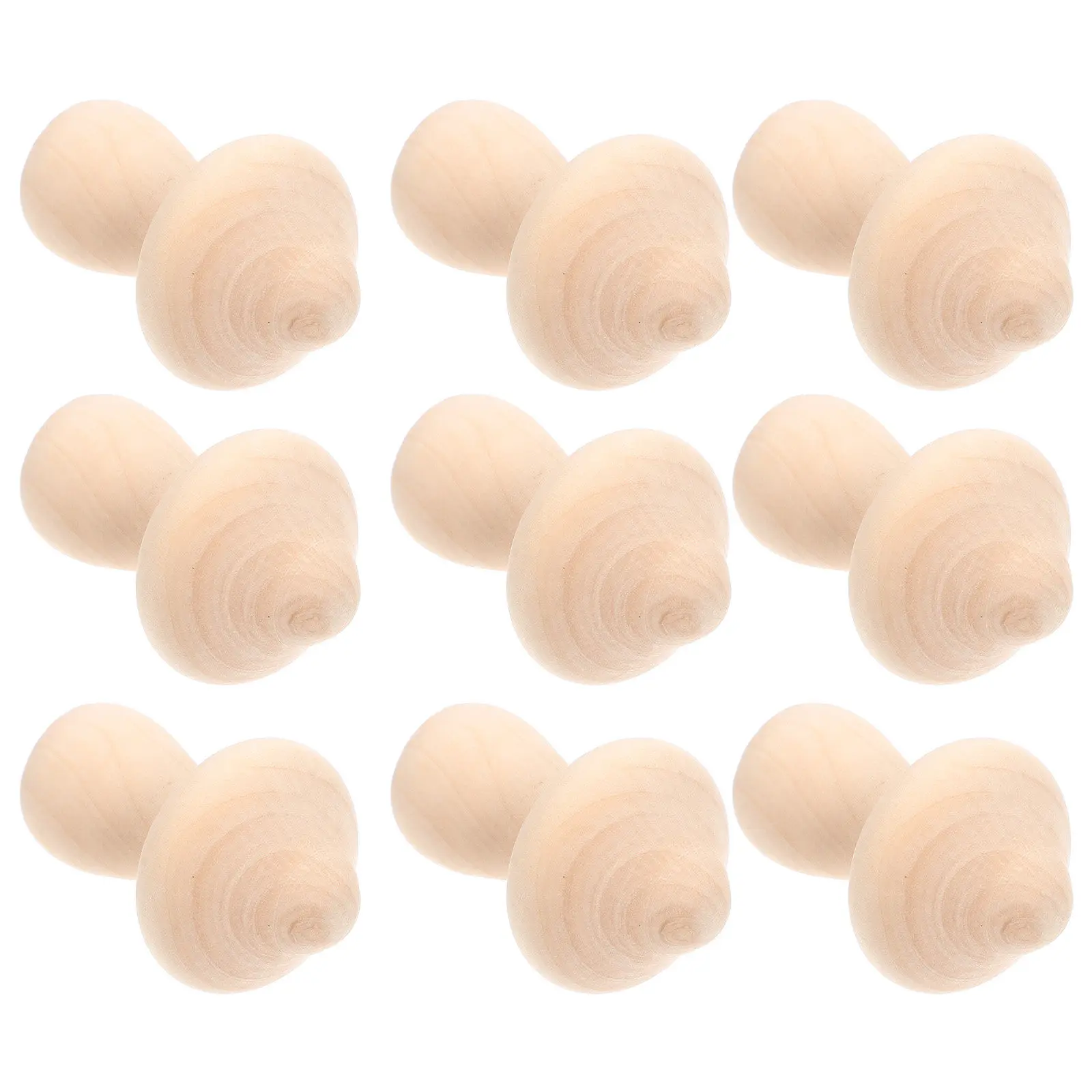 

10Pcs Wooden Graffiti Adorn Craft Kit Unfinished Mushroom Pieces for Handmade Ornament DIY Educational Art Project