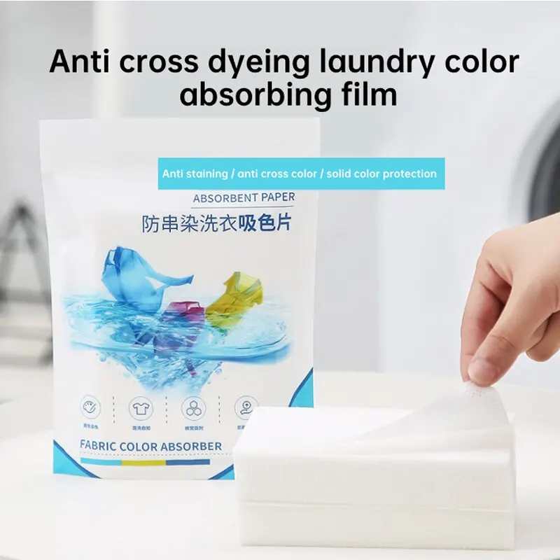 50 PCS/Bag Laundry Tablets Laundry Paper Anti-Staining Clothes Sheets Anti-String Mixing Color Absorption Washing Accessories