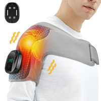 Wireless Electric Heating Shoulder Massager Heated Back Shoulder Brace Adjustable Shoulder Massage Belt With Detachable Control