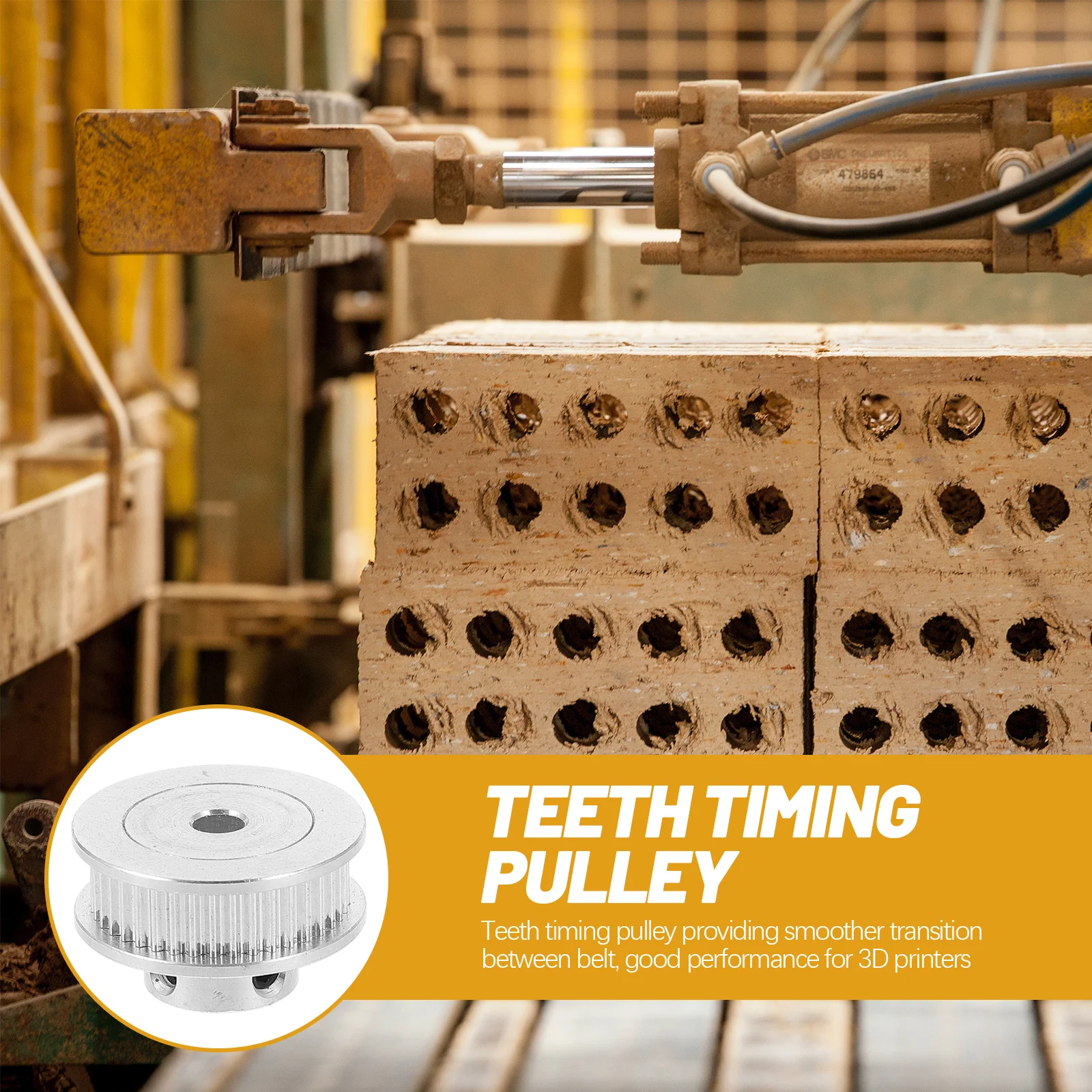 

3D Printer Synchronous Wheel Aluminum Timing Belt Pulley For Cnc Milling Machine Durable Metal Wheel Replacement Tool