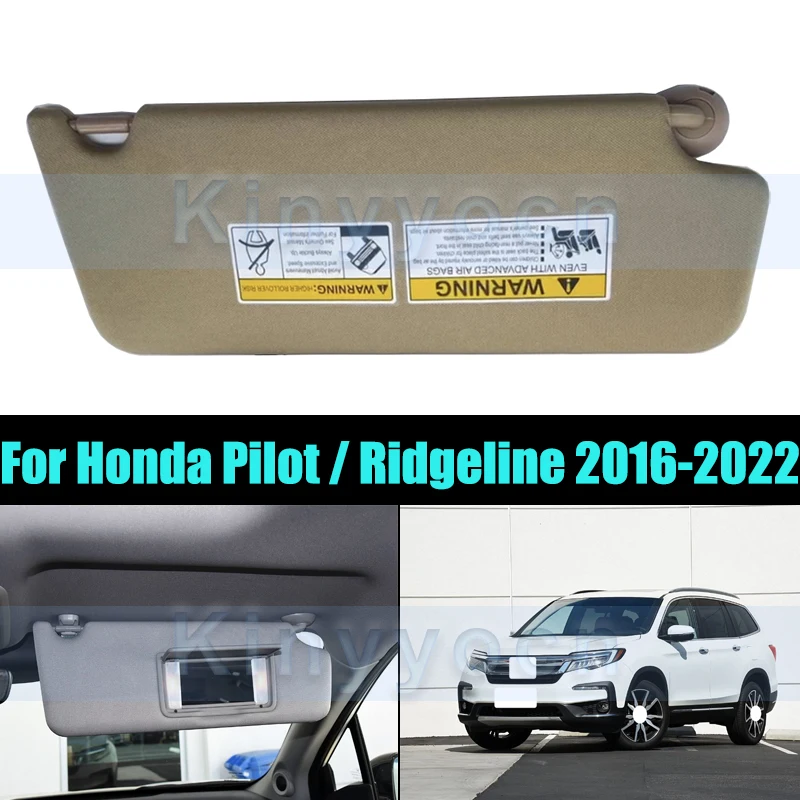 Visera de sol para Honda Pilot / Ridgeline 2016-2022 parasol lateral con espejo cubierta parasol parasol