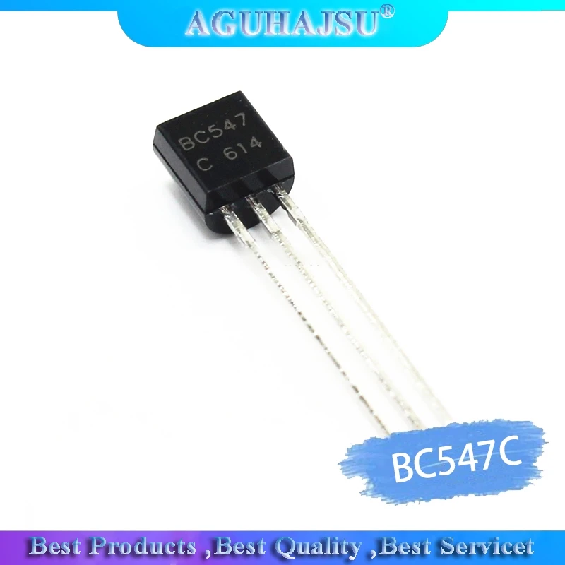 100PCS BC547C TO-92 BC547 TO92 547C new Low power 0.1A 45V