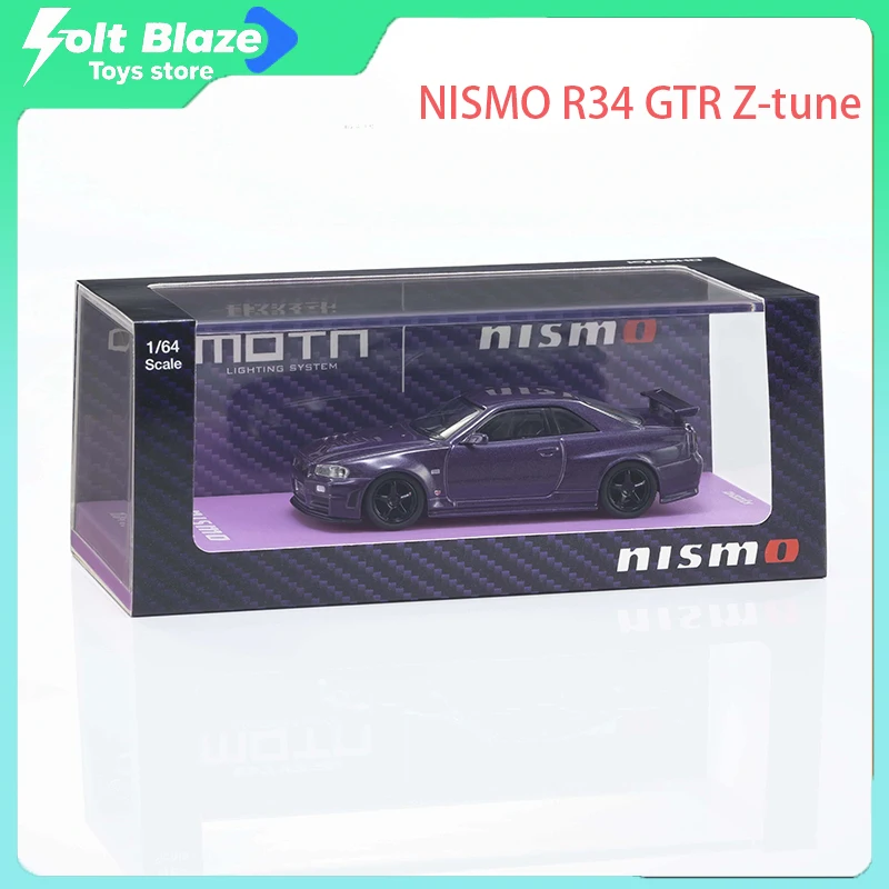 

Kyosho 1/64 NISMO R34 GTR Z-tune 2025 Car Model Alloy Simulation Desktop Static Cars Model Boy Collection Birthday Toys Gifts