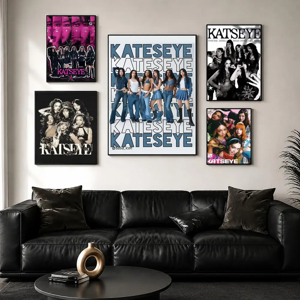 K-KATSEYES Pop Music Group Poster Wall Poster Self-adhesive Waterproof For Decorating Bedrooms & Dorms & Headboard Wall for Fans - view 2