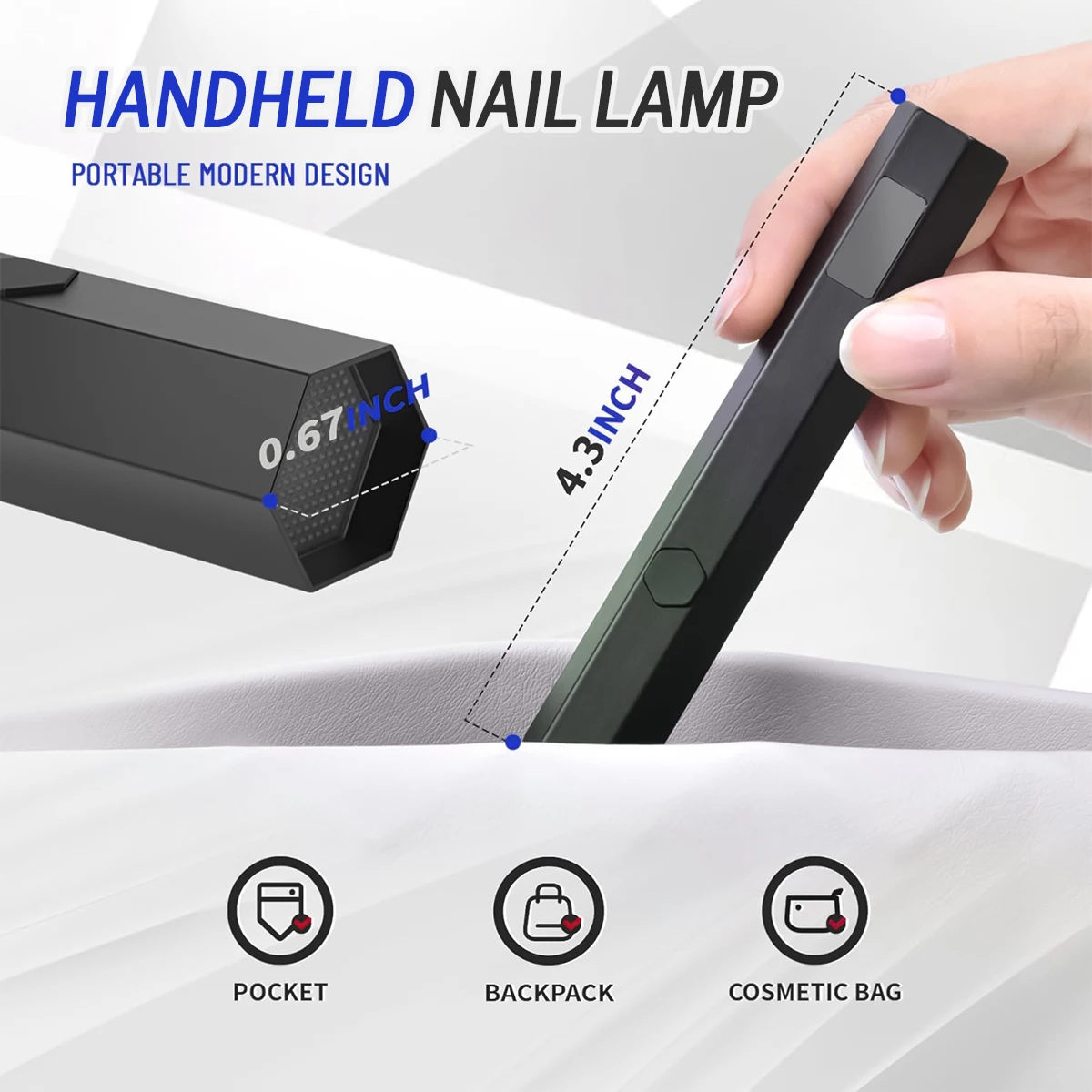 Secador de uñas de mano, lámpara de Gel, esmalte de uñas pequeño, Mini pegamento adhesivo portátil de secado rápido, lámpara Led USB, herramienta de manicura, Detector UV