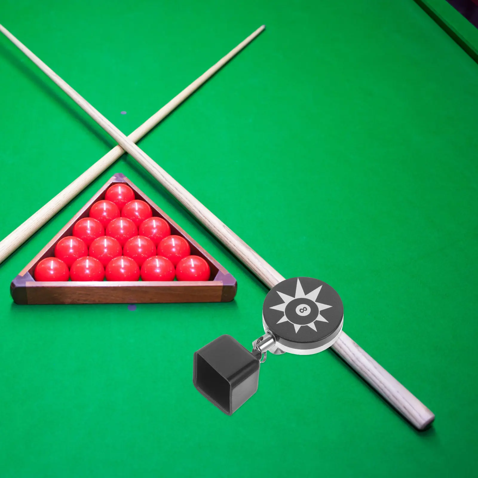 

Легкий держатель для мела для снукера из высококачественного пластика с выдвижным механизмом, защищающий мел от потери, идеально подходит для бильярда и пула.