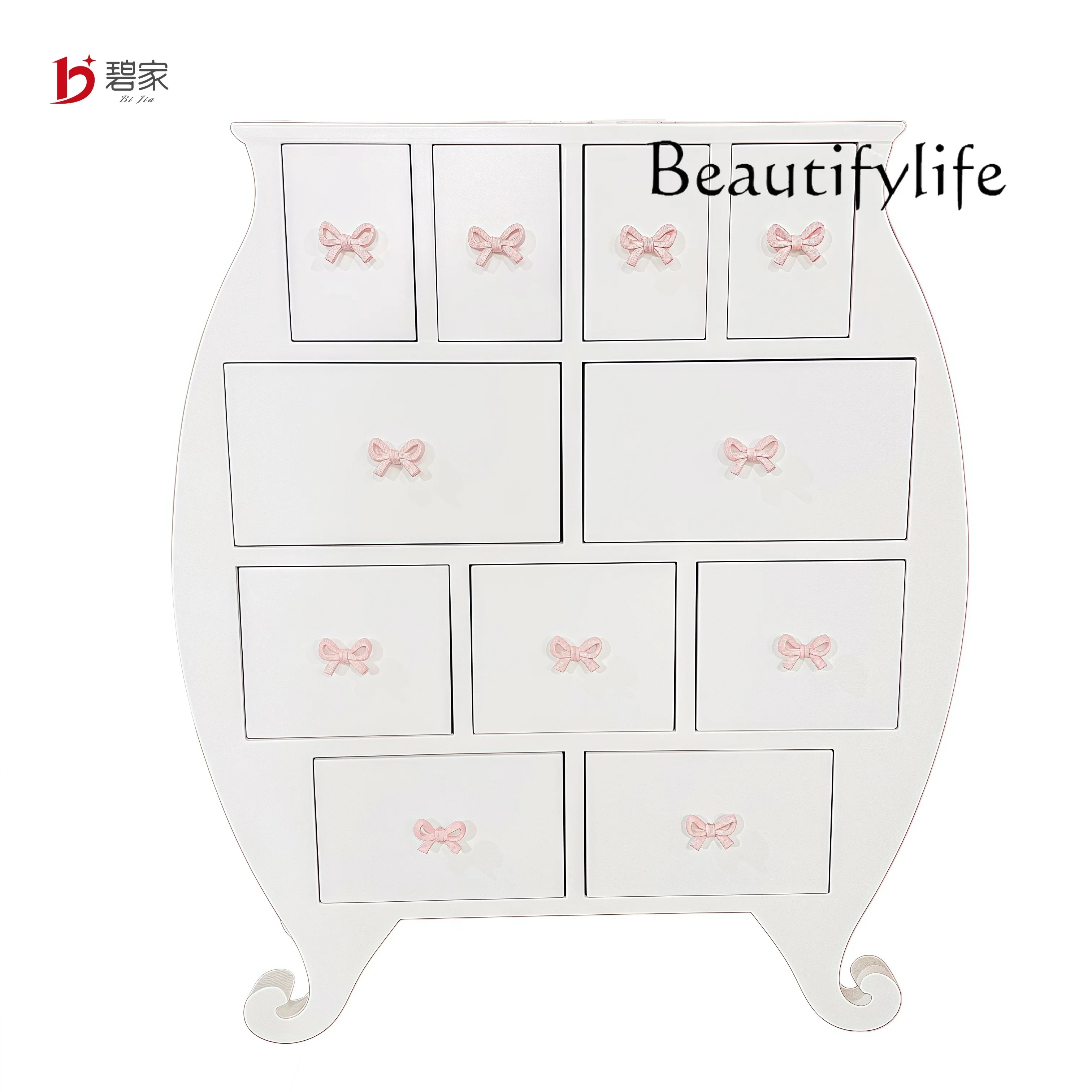 

ZR New Solid Wood 11 Pumping Exquisite Chest Cabinet Living Room Bedroom Storage Storage Dining Side Table Bedside Table