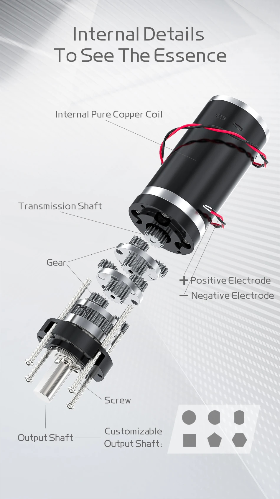 32GP-31ZY Miniatur-Planetengetriebe DC 12V 24V Reduktionsmotor mit Niedrigdrehzahlregelung, Hohem Drehmoment und Kompaktem Design – Detail 8