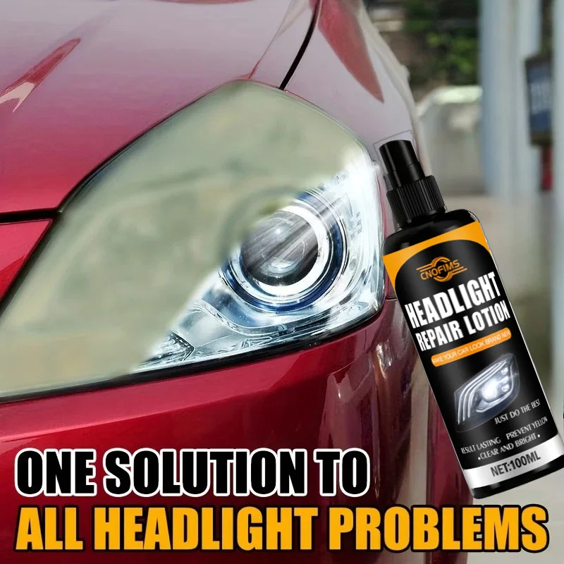 Universal Headlight Restoration Cream Kit - Antioxidant Polishing Agent No-Polish Brightness Boost Scratch & Yellowing Removal