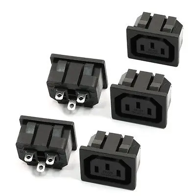 2 Pcs IEC 320 C13 Panel Outlet Power Socket Clamp Type Connector AC 250V 10A
