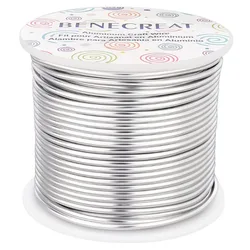 12 Gauge 100FT Silver Aluminum Wire Anodized Jewelry Craft Wire Beading Making Bendable Metal Wire for Jewelry Making Sculpting