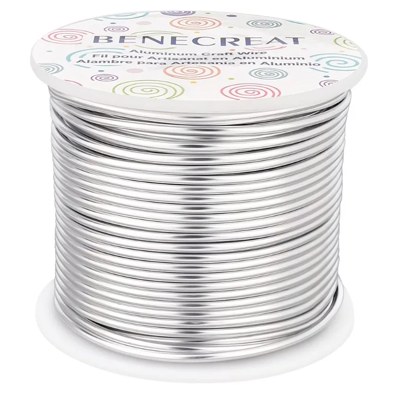 12 Gauge 100FT Silver Aluminum Wire Anodized Jewelry Craft Wire Beading Making Bendable Metal Wire for Jewelry Making Sculpting