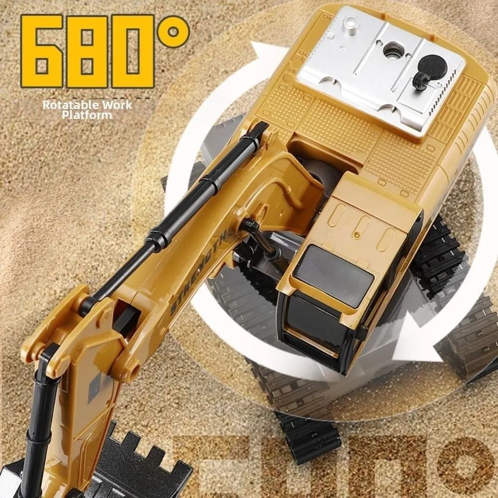 plastic-alloy-remote-control-excavator-1-24-24ghz-11-channel-crawler-excavators-yellow-grey-rc-excavator-children's-gift