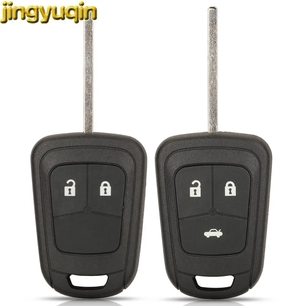 

Jingyuqin Flip Remote Car Key Shell For Chevrolet Camaro Sonic Cruze Malibu Volt Spark Equinox 2/3 Buttons Fob HU100 Blade