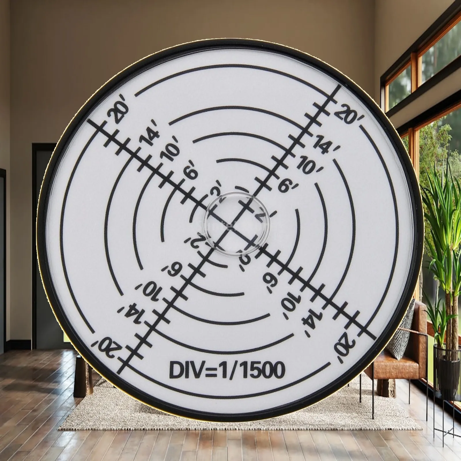 Mini Circular Bubble Level Gauge Metal Body with Graduated Rings for Workshop Leveling