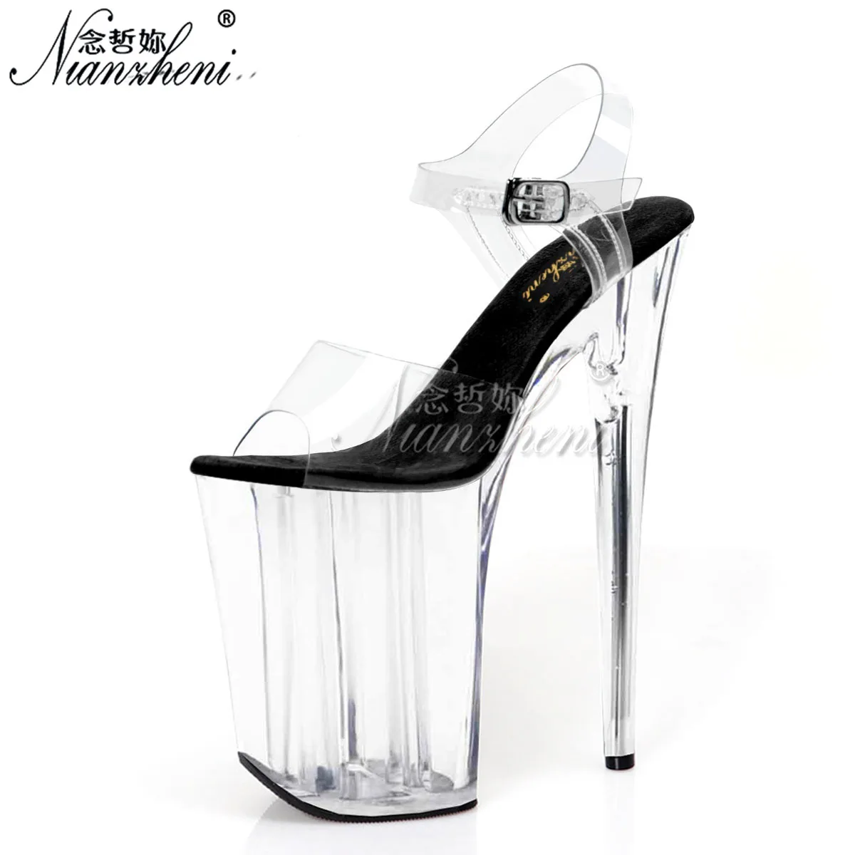 Sexy fashion transparent 9 Inches High Heels 23cm Sandals Exotic platform party show Sexy Fetish pole dancing Stripper Nightclub view 2