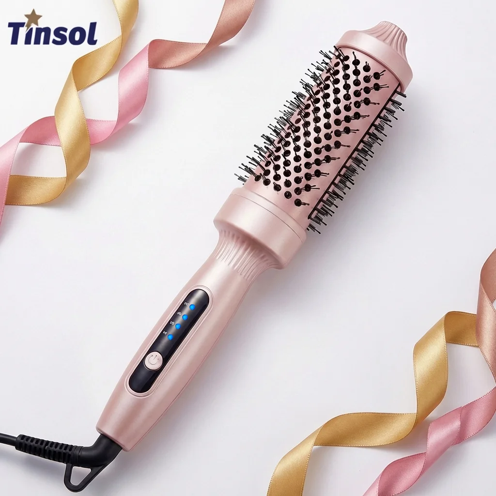 

Щетка-плойка TINSOL с отрицательными ионами, 38 мм, для завивки и выпрямления волос, термощетка для укладки