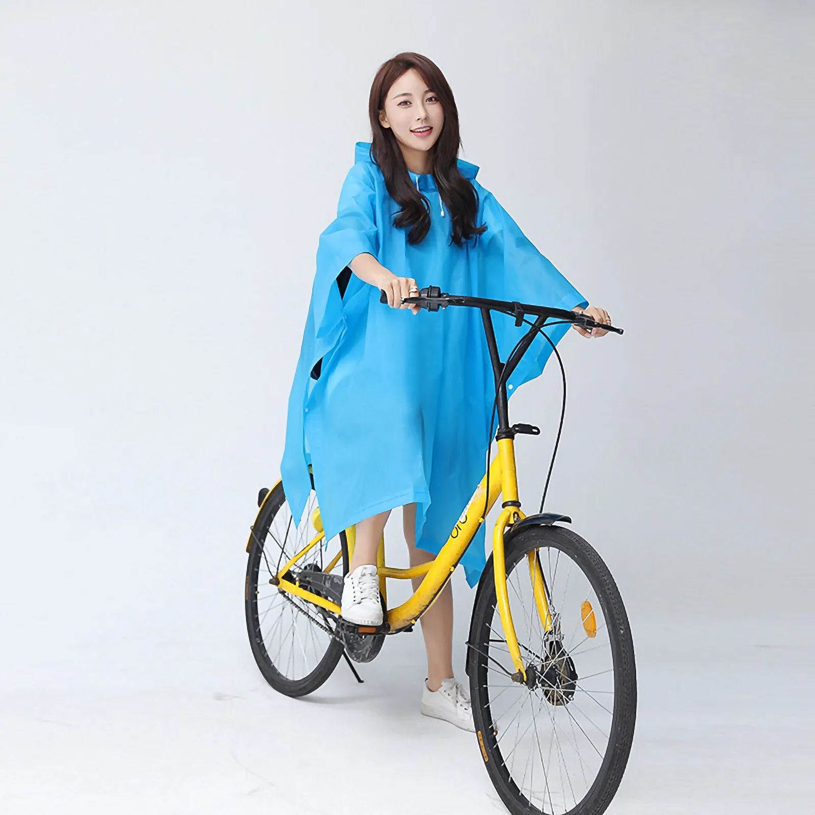 

Adult Hooded Raincoat for Women Premium Waterproof Poncho Quick Dry Rain Travel Locomotive Blue Durable for Adults