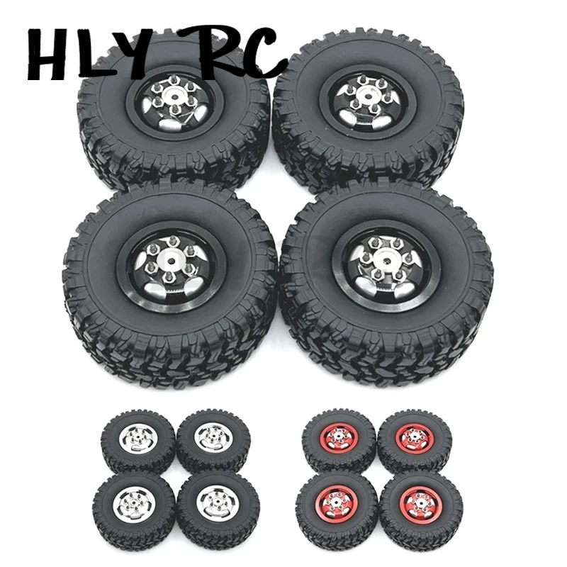 WPL C14 C24 C34 C44 C54 B14 B24 MN D90 MN99S MN78 MN82 4pcs 67mm Metal Wheel Rim Rubber Tire Tyre RC Car Upgrade Parts