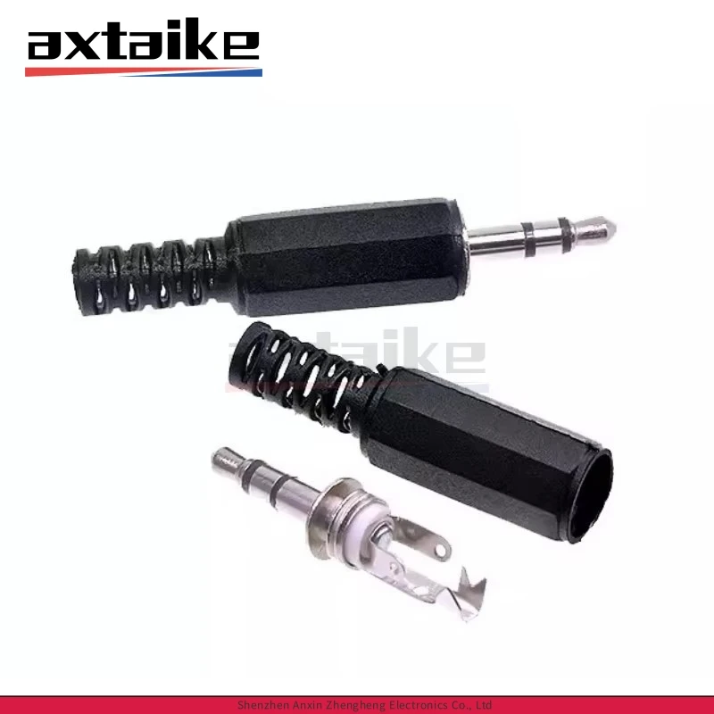 

10PCS 3.5mm Double Channel Stereo Plug Welding Type Audio Male Plug 3.5 Socket 2 Section Adapter Connectors MP3 MP4 Player