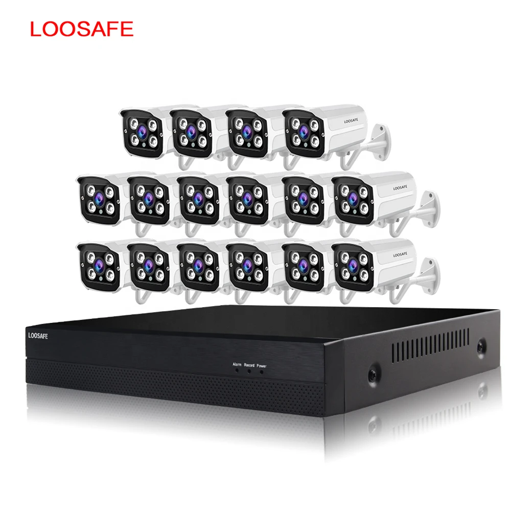 

Loosafe recorder 1080p mini Dual stream 16ch Outdoor Waterproof Security Camera System CMS centralized monitoring AHD DVR Kit