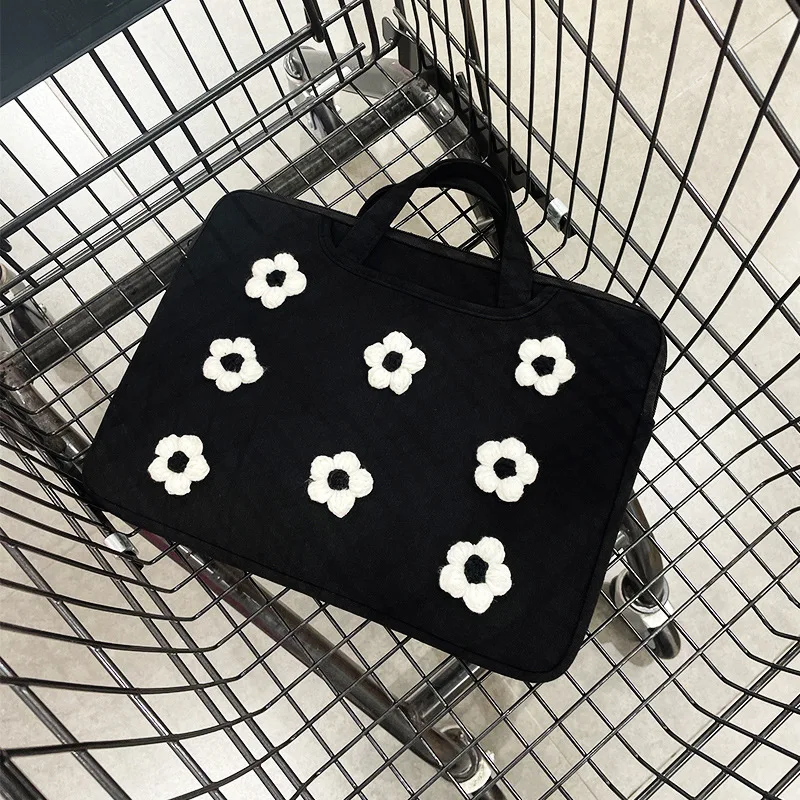 Bolso ligero para ordenador portátil con flores coreanas Ins para mujer MacBook Air Pro 13,3 13,6 14 15 15,6 maletines de 16 pulgadas bolsas para portátil a prueba de golpes