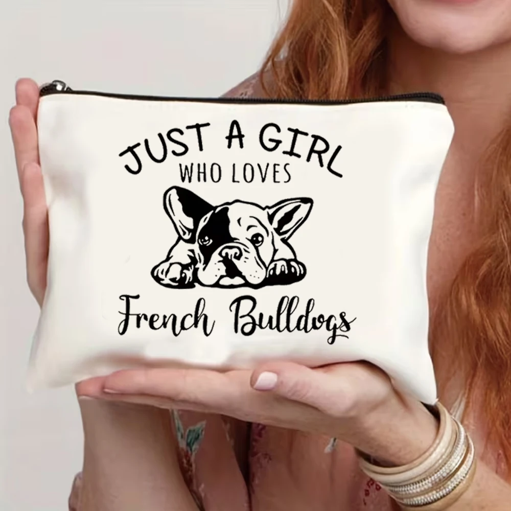 French Bulldog Gifts for Women, French Bulldog Gifts for French Bulldog Lovers, Bulldog Pet Makeup Bag, Makeup Bag for Those Who Love French Bulldogs
