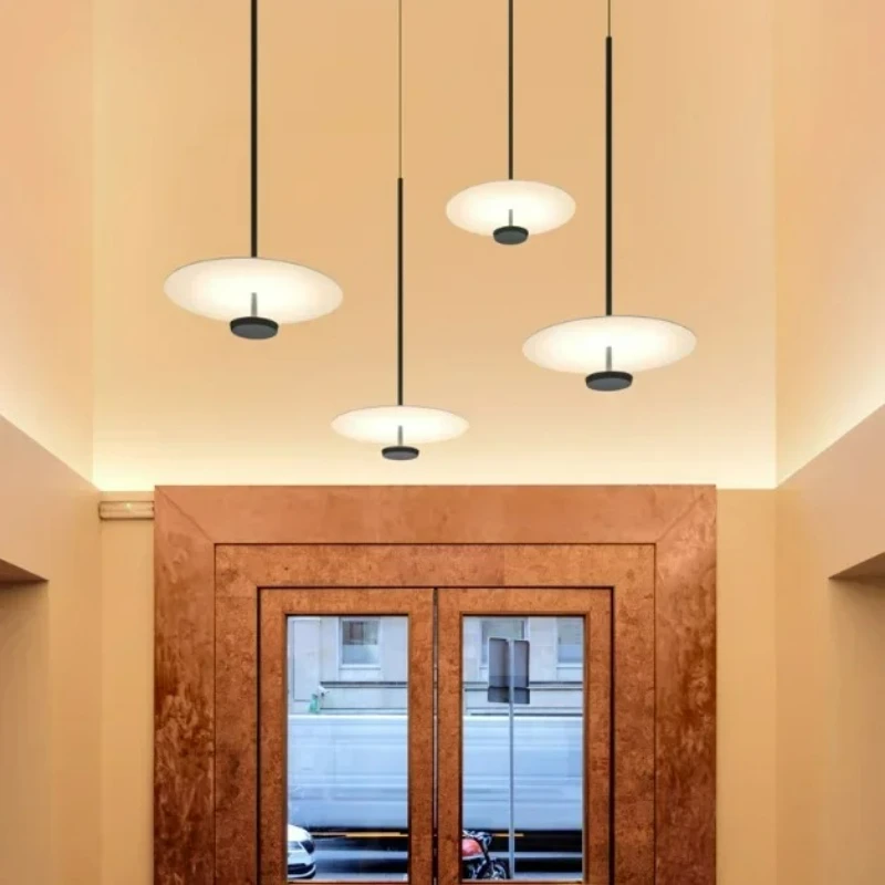 

Nordic Minimalist Disc Ring Chandeliers Led Pendant Lamp for Bedroom Kitchen Island Dining Room Lighting Lustre Salon Fixtures