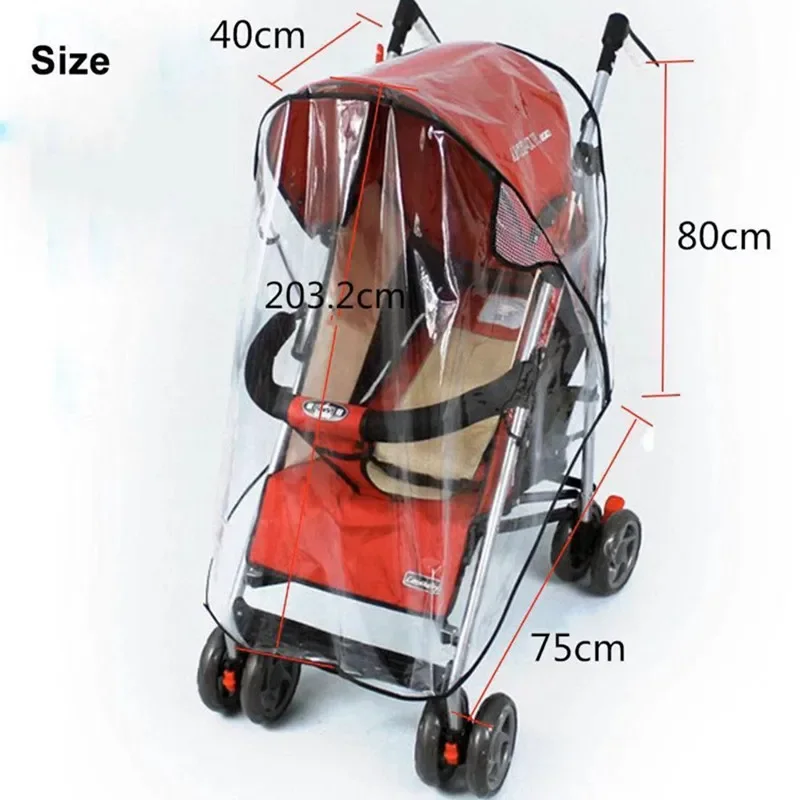 Cochecitos universales para bebé, carrito de bebé, cubierta impermeable, parabrisas