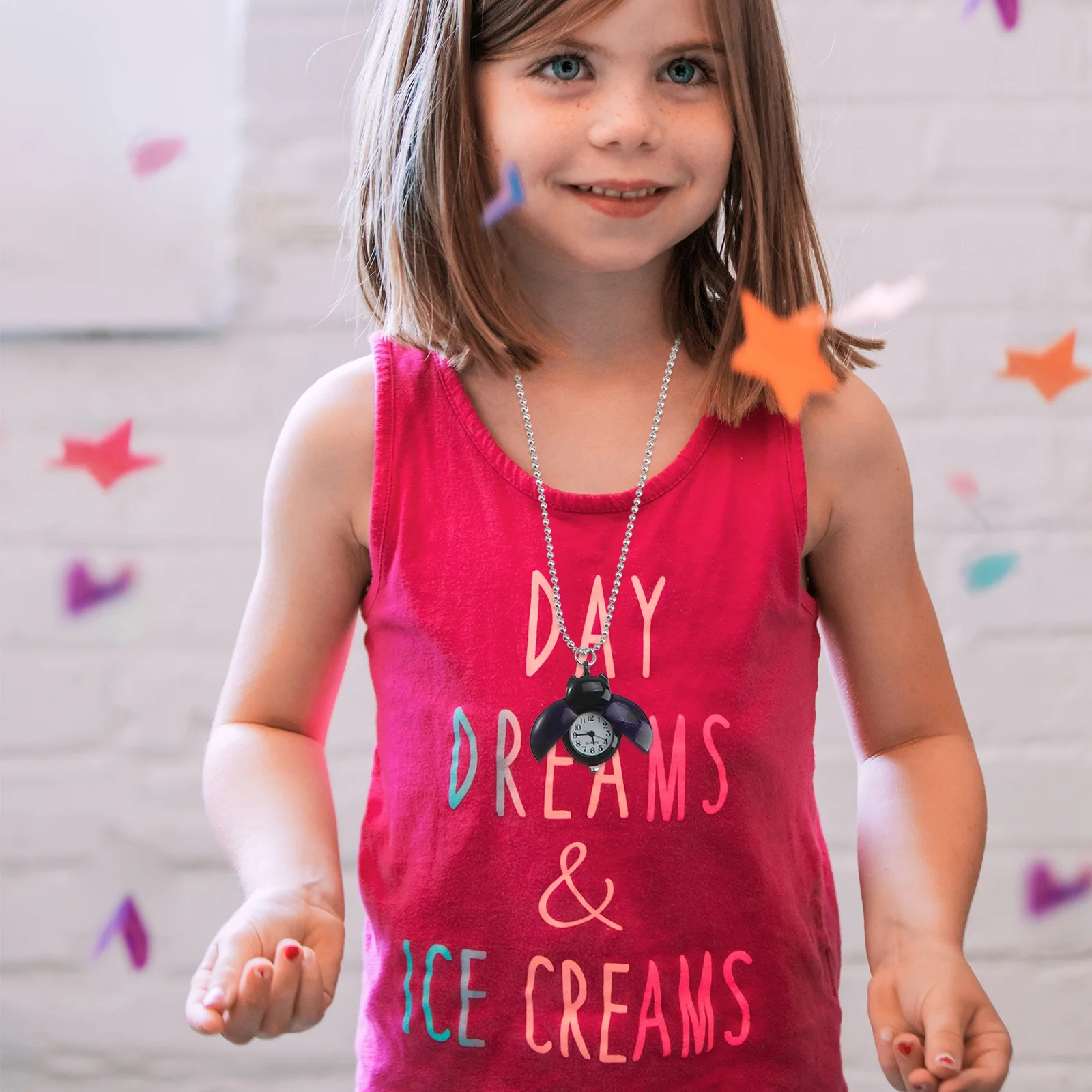 

Pocket Watch Purple Retro Ladybug Pattern Precision Quartz Movement Portable Chain Included Birthday Gift Choice