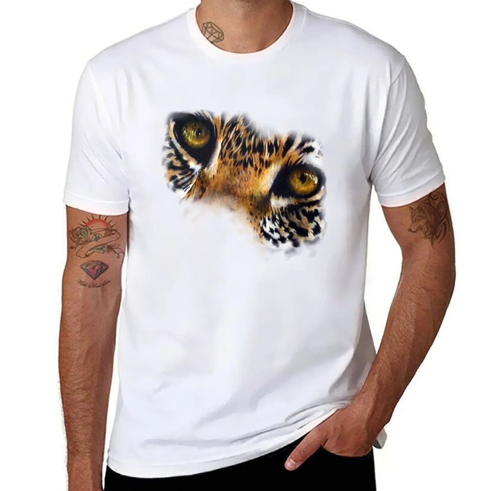 

Leopard: футболка с графическим рисунком для мужчин, незаменимая футболка, футболка