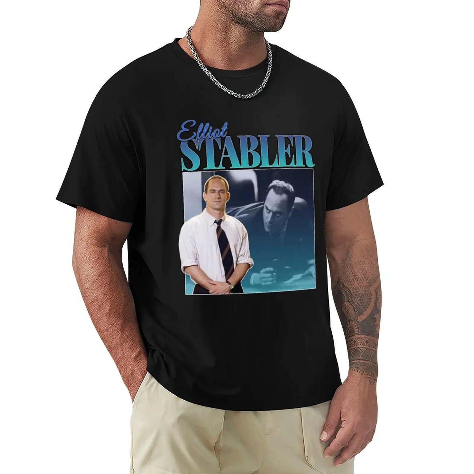 Elliot Stabler 90s Inspired Vintage Homage T-Shirt Urban Casual Loose Fit Tee