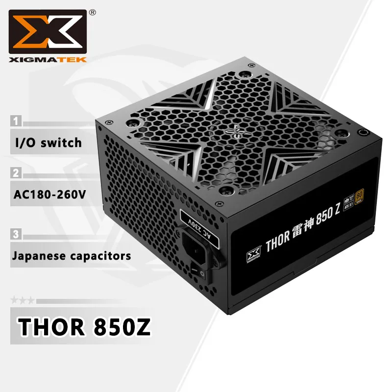 

XIGMATEK THOR 850W 750W 650W 80PLUS Bronze PC PSU Power Supply 12cm Fan AC180-260V ATX PCI-E5.1 Desktop computer Power Supply