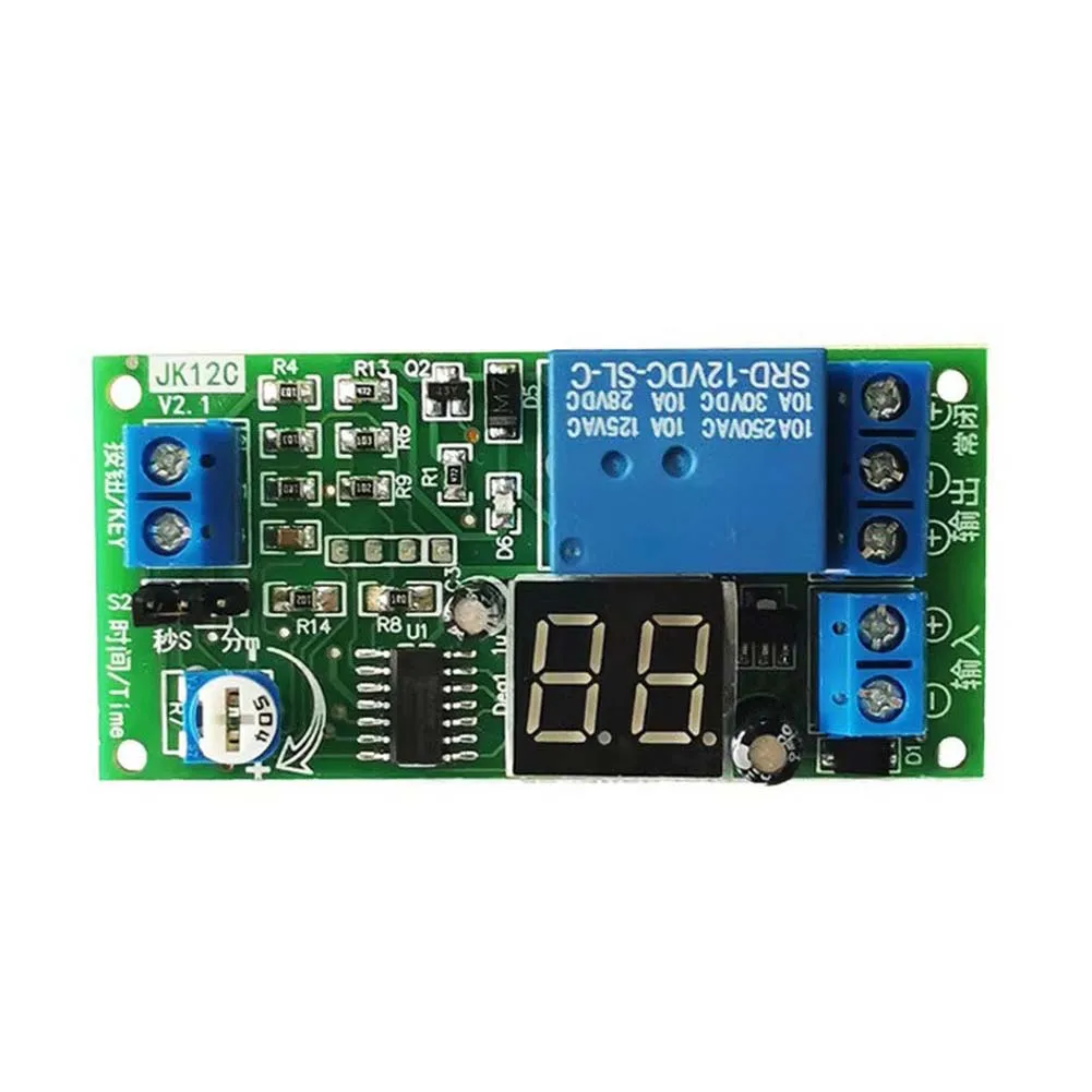 For DIY Projects 12V Delay Relay Timing Control Relay Compact Delay Timer Device Relay Works With 10V-16V Range