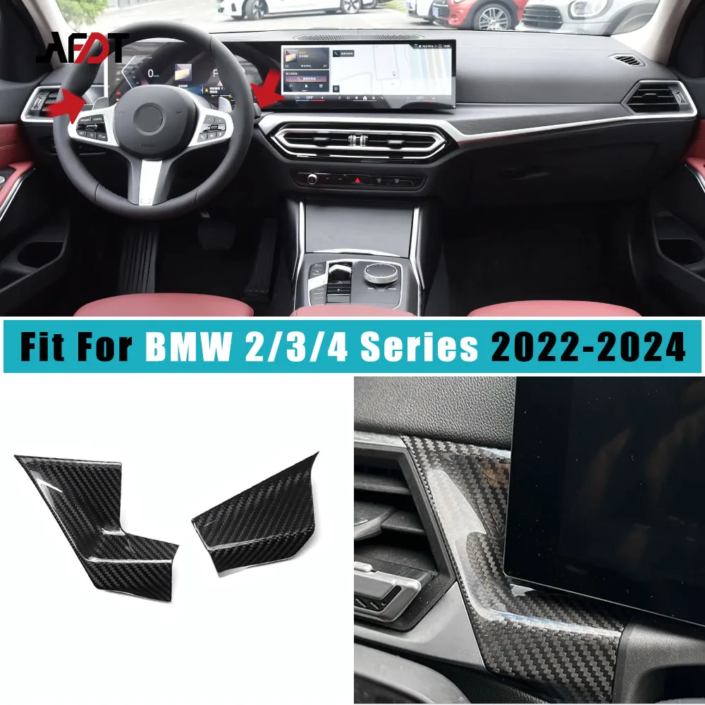 

Carbon Fiber Center Screen Side Panel Cover Trim Interior Accessories for BMW 2 3 4 Series G20 G22 2022-2024 M2 G87 M3 G80 M4