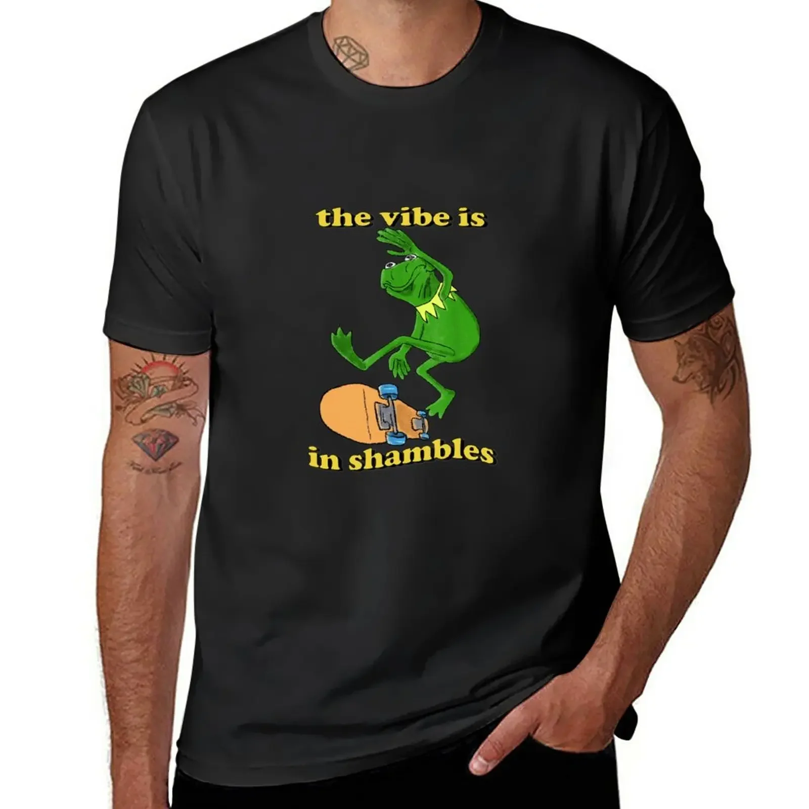 

New The Vibe Is In Shambles T-Shirt Short sleeve Short t-shirt funny t shirts for men