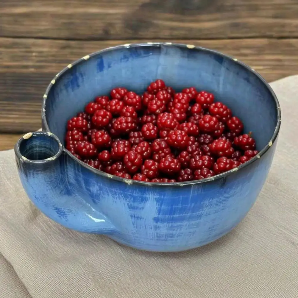 Efficient Berry Washer Self Spinning Berry Washer Bowl Vortex Fruit Drainer Swirl Design Rinse Drain Colander for Strawberries
