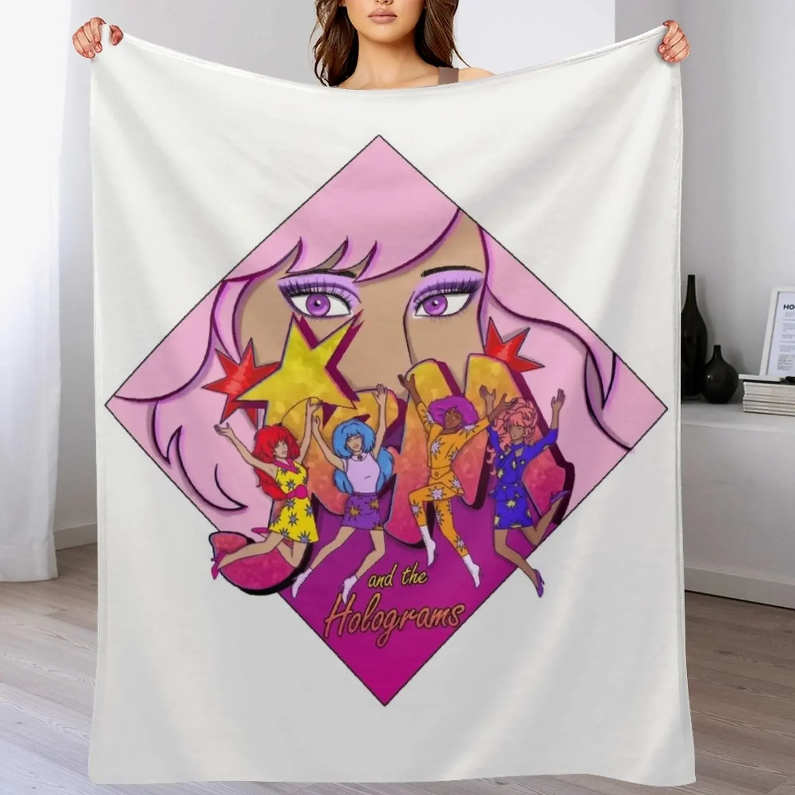 

Jem and the Holograms - Jump! Throw Blanket Giant Sofa Kid'S Decoratives Luxury Thicken Blankets