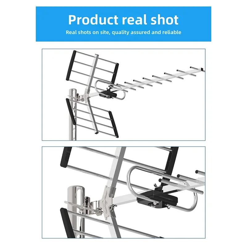 ABSQ-هوائي تلفزيون رقمي عالي الوضوح خارجي عالي الدقة مع قنوات 4K مجانية ونطاق ما يصل إلى 200 ميل للعلية أو السقف