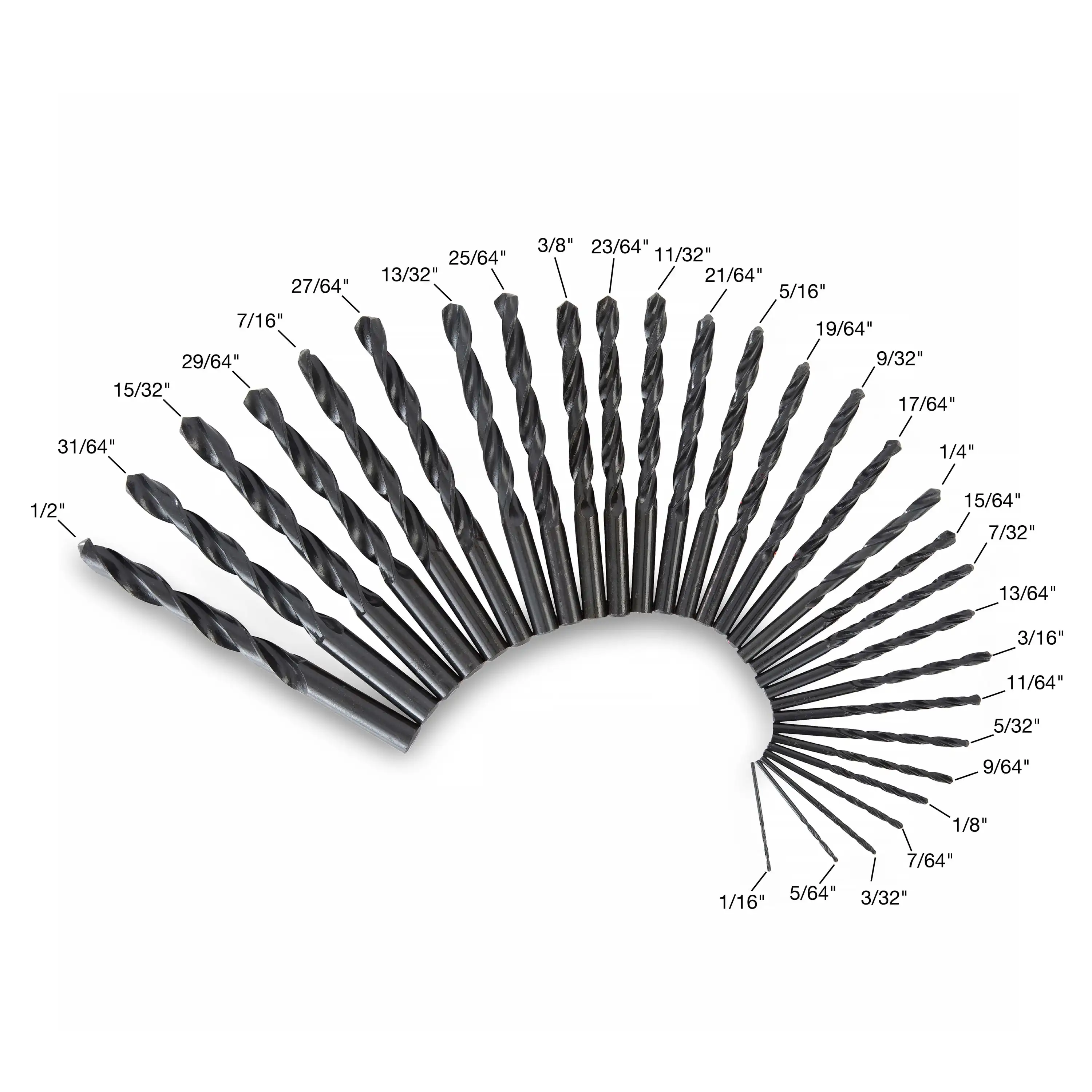 29-Piece Black Oxide Drill Bit Set To prevent rust and increase durability Suitable for home or maintenance, hotel, etc