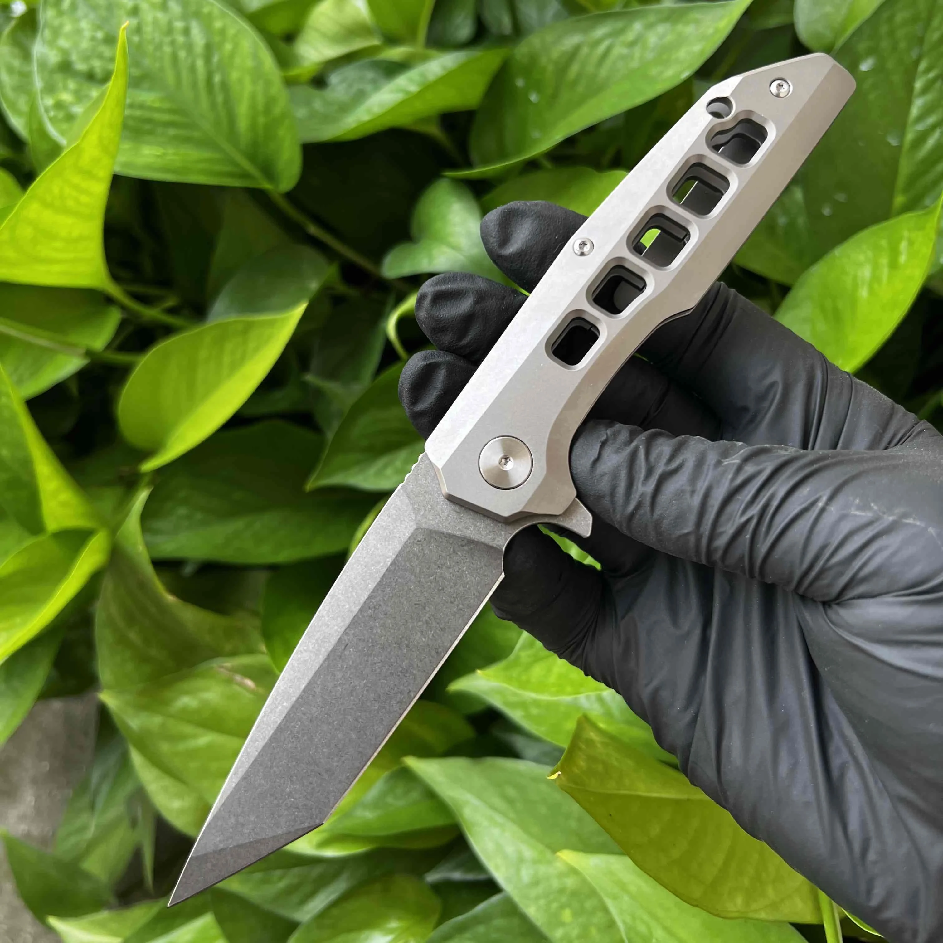 جديد SKD11 الصلب TC4 سبائك التيتانيوم مقبض التخييم في الهواء الطلق EDC للطي سكين صغير التخييم الصيد الدفاع عن النفس سكينة أدوات