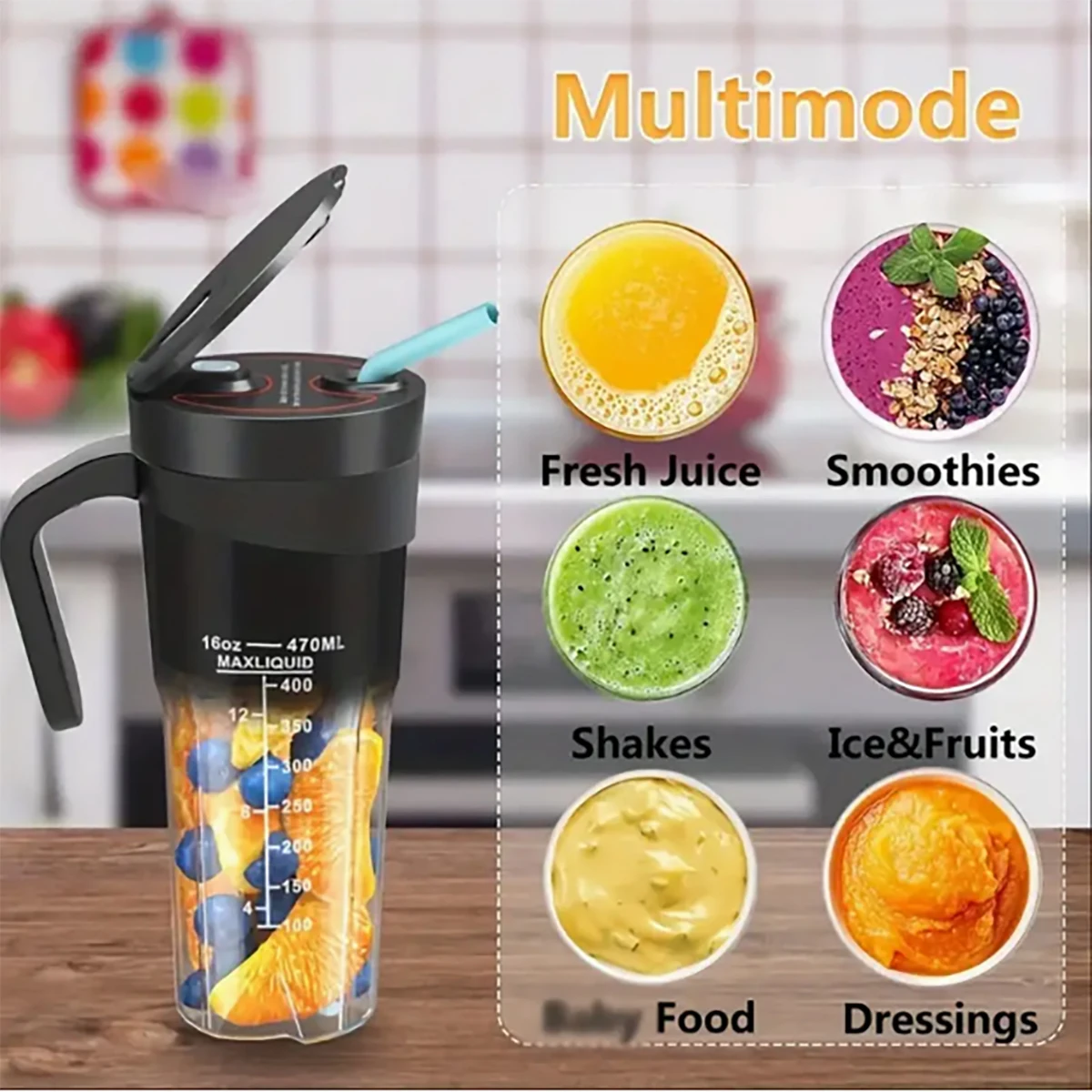 USB Rechargeable Mini Baby Food Maker | Portable Blender for Infant Puree, Homemade Juice & Toddler Snacks