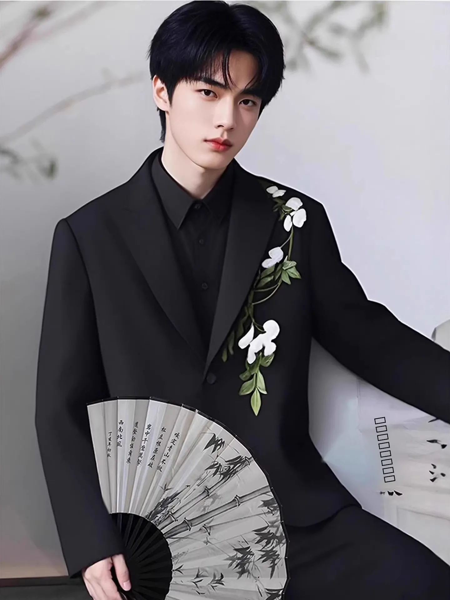 Neuer chinesischer Sle bestickter Hochzeitsanzug für Herren, formelle Kleidung, Oulder-Pad, spitzes Revers, westlicher Anzug, Verlobungsoutfit, High-End