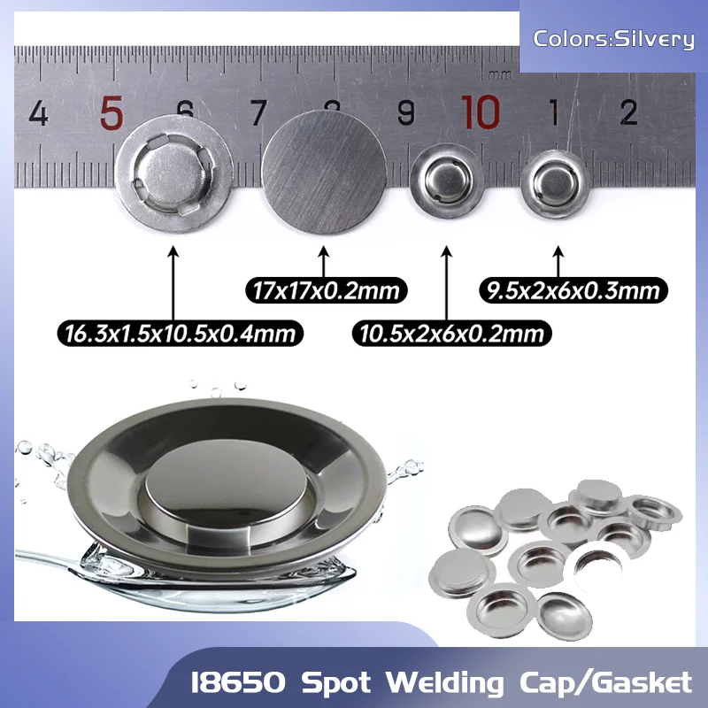 

Alternative Electrode Tip Cap Positive Spot Welding Accessories Battery Negative Flat Gasket 18650 Battery Spot Welding Cap