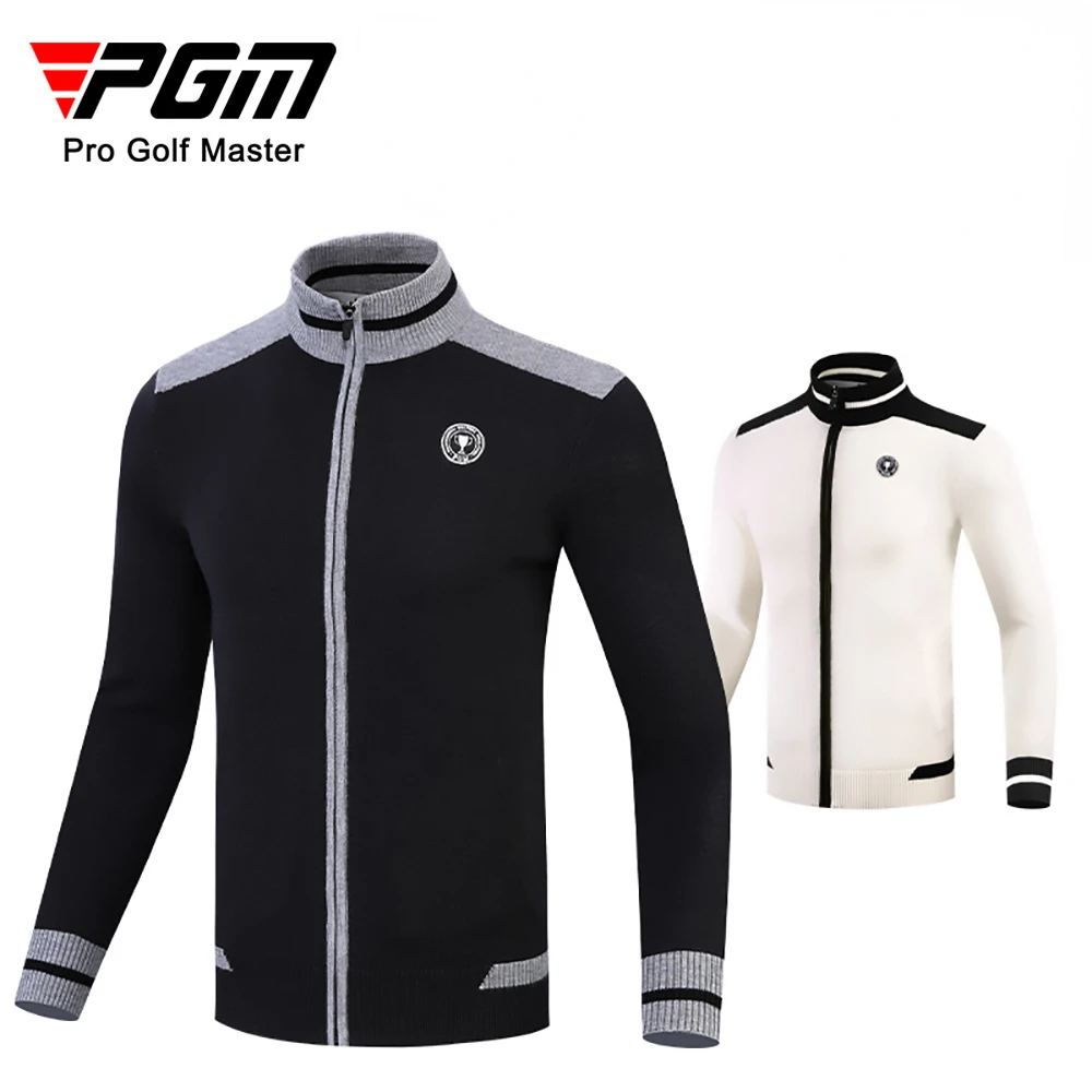 PGM Golf Jacket Men's Long Sleeve Sweater Male Leisure Warm Knitted Coat Sports Cardigan Man Winter Autumn Golf Clothing YF430