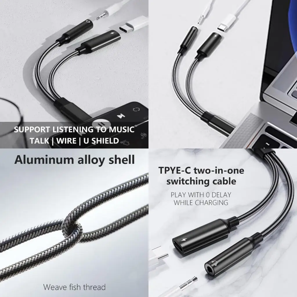 r53c-usb-c-para-usb-c-adaptador-fone-ouvido-fone-ouvido-usb-c-male-para-feminino-tipo-c-com-dongle-carregamento